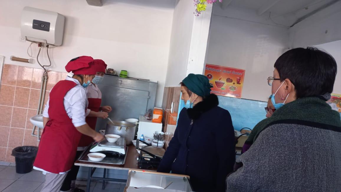 Бракераж комиссиясымен жұмыс,асхананы тексеру барысы